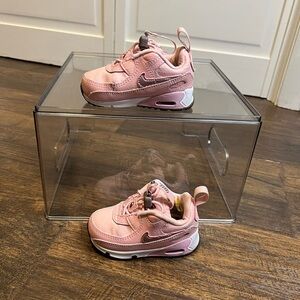 Nike Infant Air Max 90 Toggle Sneaker Size Toddler 4C Color Pink Glaze